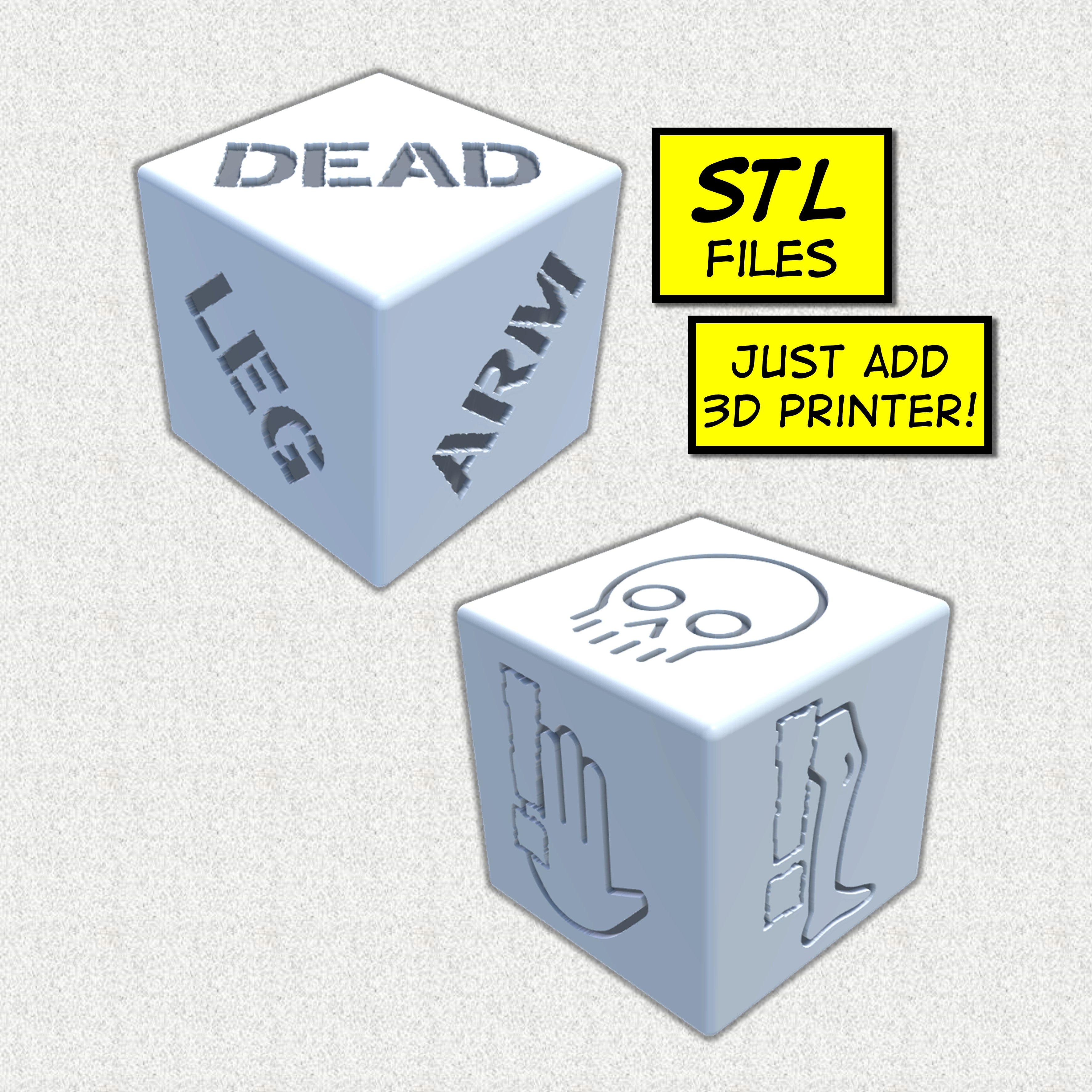 PACKING HEAT Injury Dice (STL files)